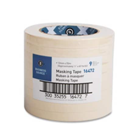 Business Source Masking Tape- 3In. Core- 2In.X60 Yards- Tan BSN16462